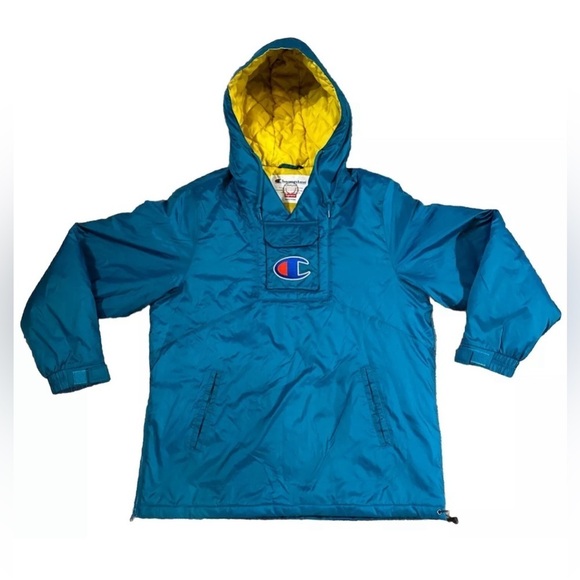New NWT SUPREME x CHAMPION PULLOVER PARKA JACKET Hornets TEAL Size: MEDIUM NWT - Picture 1 of 7